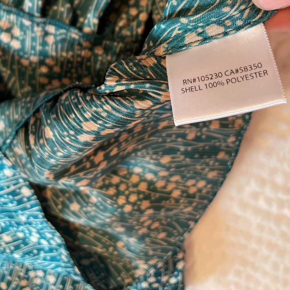 Joie | Women’s Jevan Satin Top | Teal Floral Sleeveless Top | Women’s Top | NWOT - Picture 11 of 12